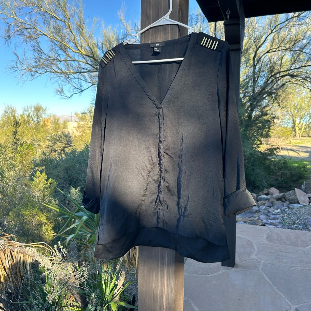 H&M Elegant Black Blouse